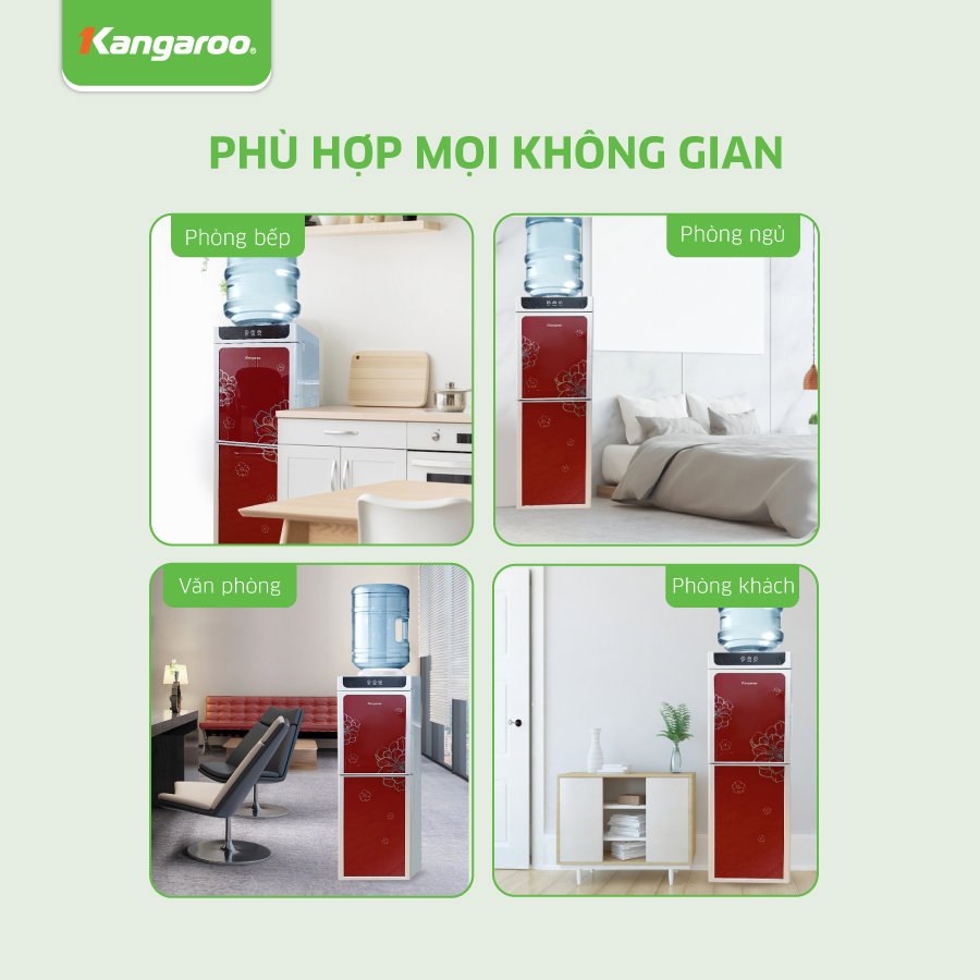 Cây nước nóng lạnh Kangaroo KG40N thiết kế tính tế hienj địa phú hợp với mọi không gian